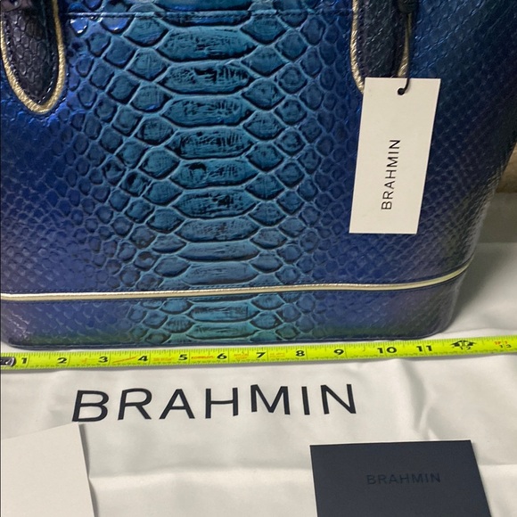 Brahmin Medium Asher Sapphire Ateague Genuine Leather tote - Picture 5 of 9